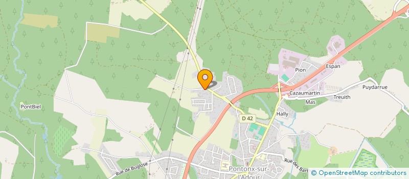 localisation de l'entreprise LES MILLE PATTES DE L'ADOUR  PONTONX-SUR-L'ADOUR