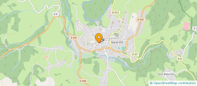 localisation de l'entreprise LES MILLE SOURCES SAS  FURSAC