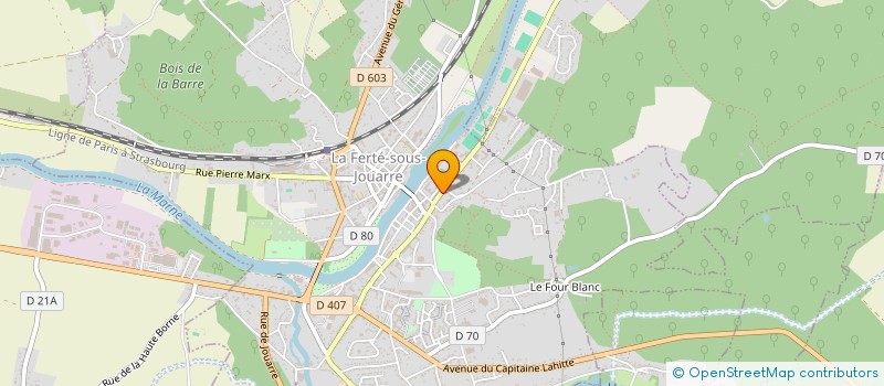 localisation de l'entreprise LES MILLE & UNE ROSES à LA FERTE-SOUS-JOUARRE