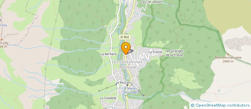 localisation de l'entreprise LES MILLE & UNE VIES DE LAPRAK  LES CONTAMINES-MONTJOIE