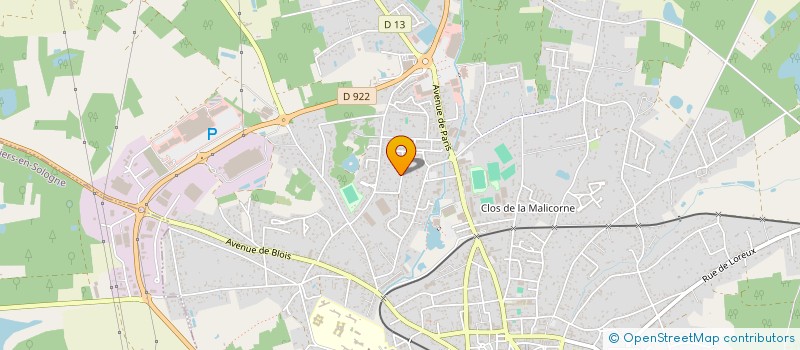 localisation de l'entreprise LES MILLEFEUILLES  ROMORANTIN-LANTHENAY