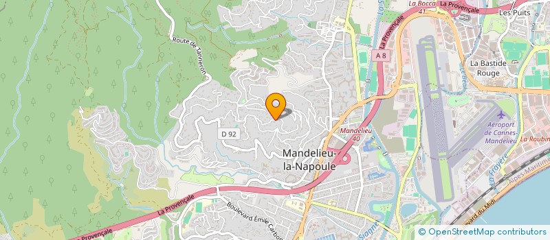 localisation de l'entreprise LES MIMOSAS à MANDELIEU-LA-NAPOULE