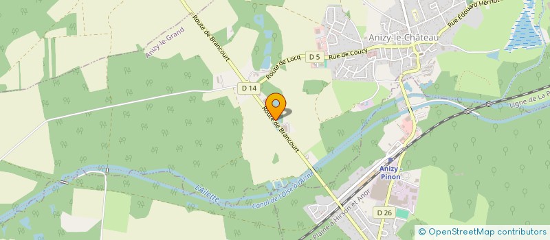 localisation de l'entreprise LES MIMOSAS  ANIZY-LE-GRAND