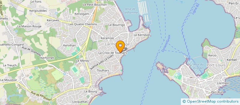 localisation de l'entreprise LES MIMOSAS 56  LARMOR-PLAGE