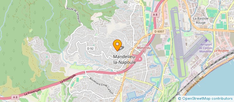 localisation de l'entreprise LES MIMOSAS  MANDELIEU-LA-NAPOULE