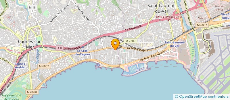 localisation de l'entreprise LES MIMOSAS à CAGNES-SUR-MER