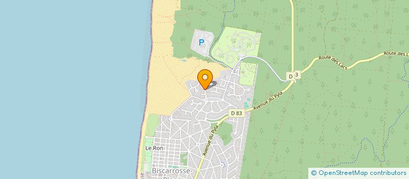 localisation de l'entreprise LES MIMOSAS  BISCARROSSE