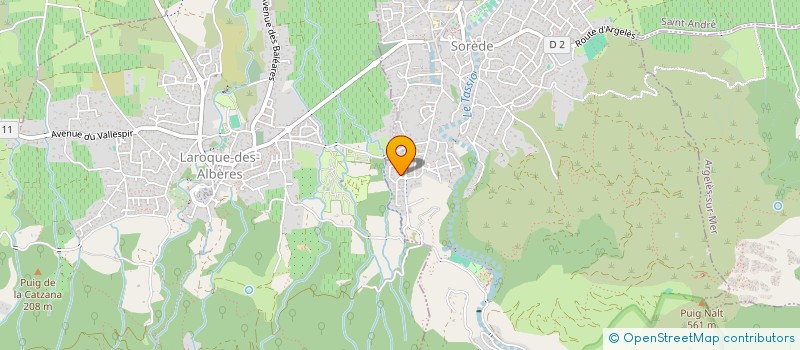 localisation de l'entreprise LES MIMOSAS  SOREDE