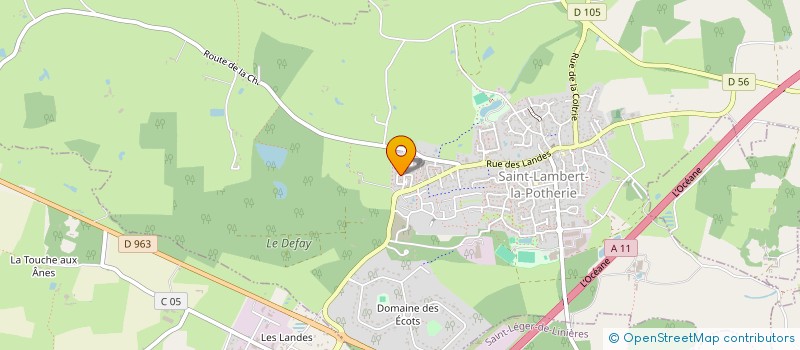 localisation de l'entreprise LES MIN'HIBOUX à ANGERS