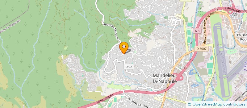 localisation de l'entreprise LES MINELLES  MANDELIEU-LA-NAPOULE