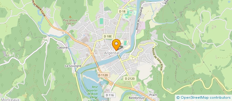 localisation de l'entreprise LES MINOTS à ARGENTAT-SUR-DORDOGNE