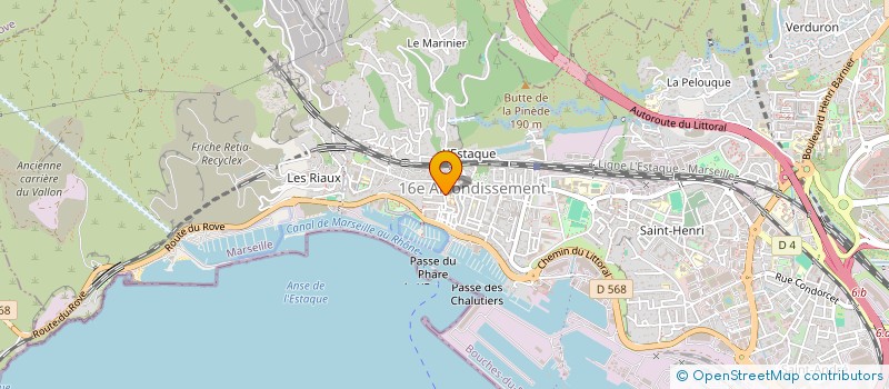 localisation de l'entreprise LES MINOTS DE L'ESTAQUE à MARSEILLE