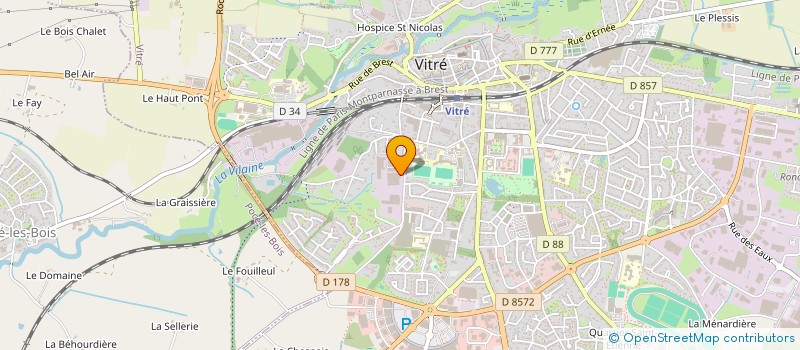 localisation de l'entreprise LES MOBILIERS MMO à VITRE