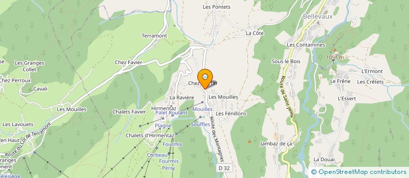 localisation de l'entreprise LES MOINEAUX  BELLEVAUX