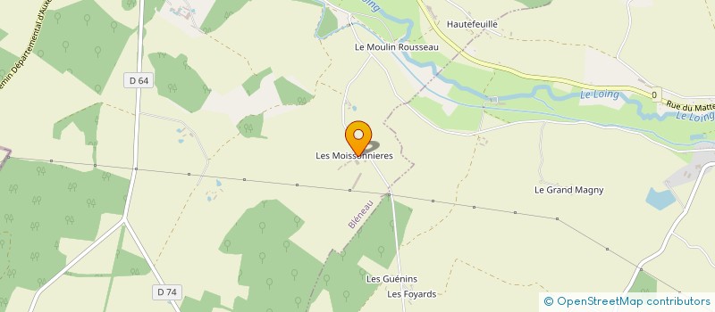 localisation de l'entreprise LES MOISSONNIERES à BLENEAU
