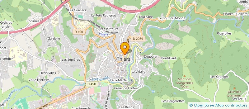 localisation de l'entreprise LES MOLLES  THIERS