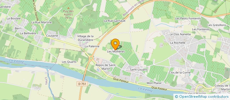 localisation de l'entreprise LES MOLLIERES  CHINON