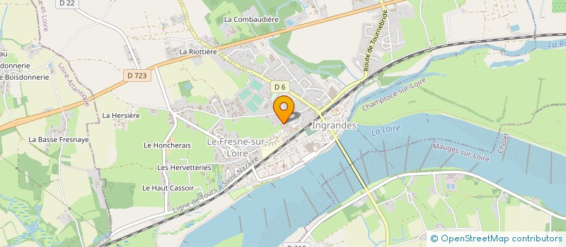 localisation de l'entreprise LES MONCELLIERES à INGRANDES-LE-FRESNE-SUR-LOIRE