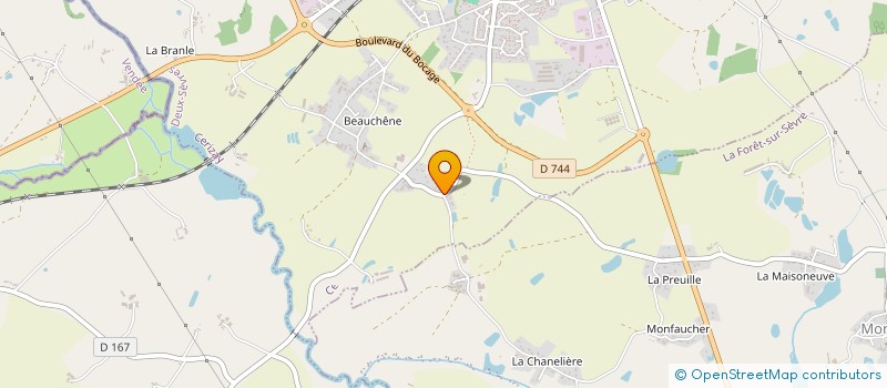 localisation de l'entreprise LES MONETTES  CERIZAY