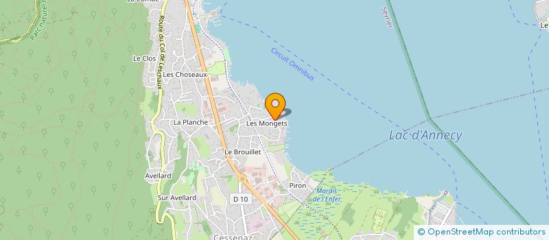 localisation de l'entreprise LES MONGETS  SEVRIER