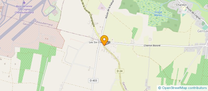 localisation de l'entreprise LES MONNETTES à GENSAC-LA-PALLUE