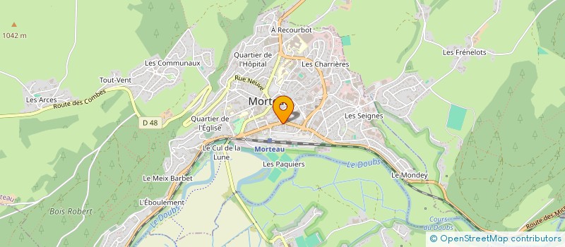 localisation de l'entreprise LES MONTAGNARDS à MORTEAU