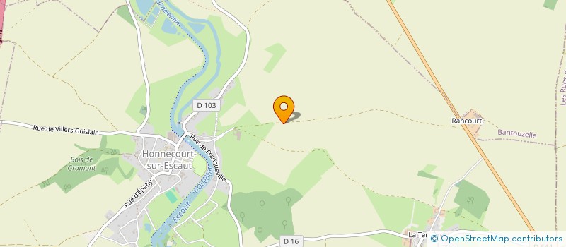 localisation de l'entreprise LES MONTAGNES  HONNECOURT-SUR-ESCAUT