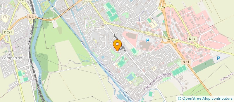 localisation de l'entreprise LES MONTAGNES BLEUES  CHALONS-EN-CHAMPAGNE