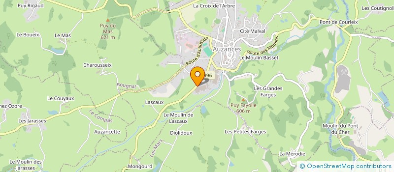 localisation de l'entreprise LES MONTAGNES D'AUZANCES  AUZANCES