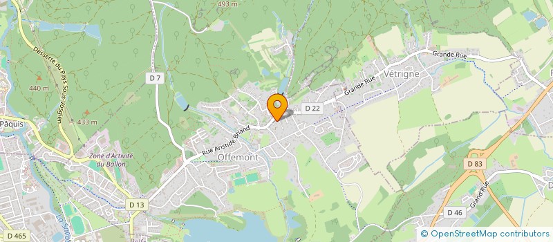 localisation de l'entreprise LES MONTAGNONS à OFFEMONT