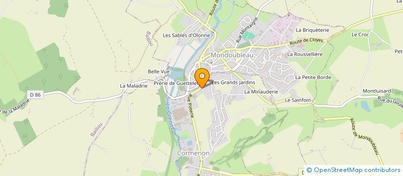 localisation de l'entreprise LES MONTGRATTES  CORMENON