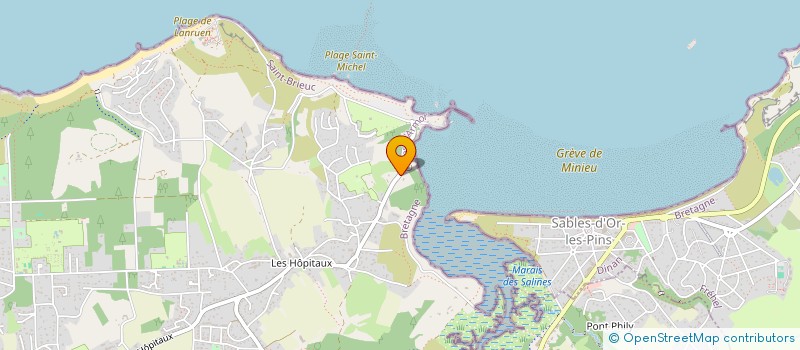 localisation de l'entreprise LES MONTIERS  ERQUY