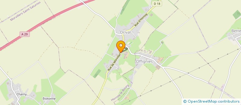 localisation de l'entreprise LES MONTS  HORNOY-LE-BOURG