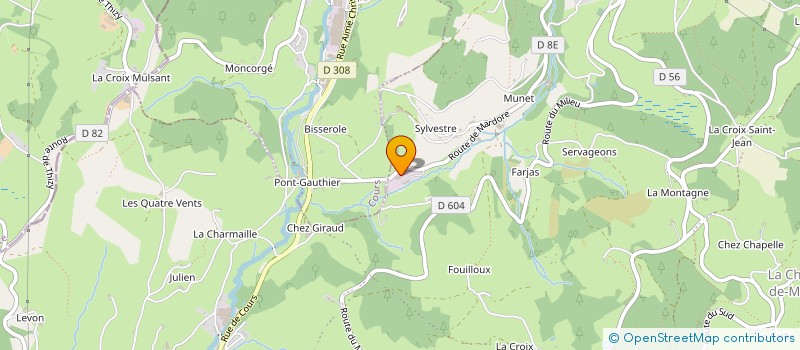 localisation de l'entreprise LES MONTS D'HIVERS  THIZY-LES-BOURGS