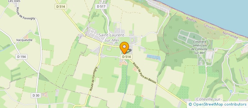 localisation de l'entreprise LES MONTS DE JEANNE  SAINT-LAURENT-SUR-MER