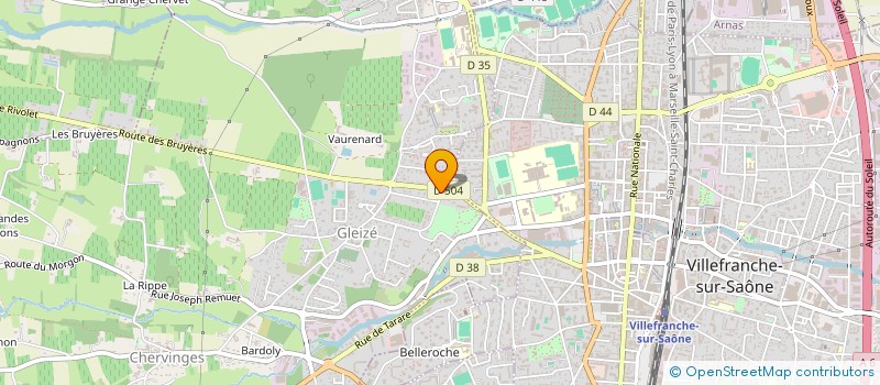 localisation de l'entreprise LES MONTS LUISANTS  GLEIZE