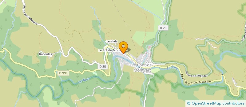 localisation de l'entreprise LES MONTS VERTS à PONT DE MONTVERT SUD MONT LOZERE
