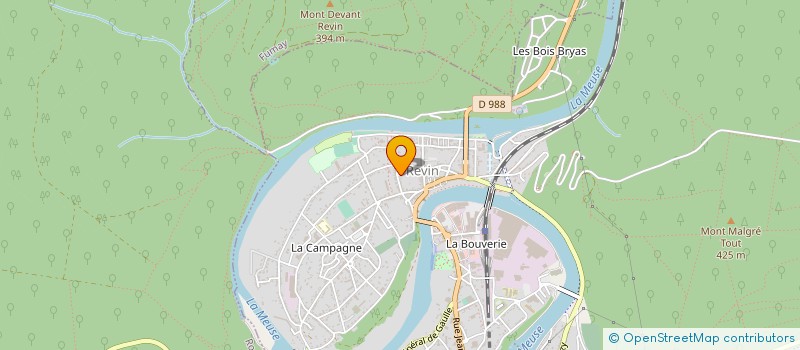 localisation de l'entreprise LES MONTS VERTS REUNIS à REVIN