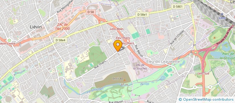 localisation de l'entreprise LES MORDUS DE LA BOULE  LIEVIN