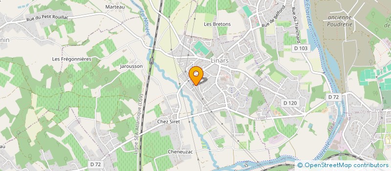 localisation de l'entreprise LES MORDUS DE LA PETANQUE à LINARS