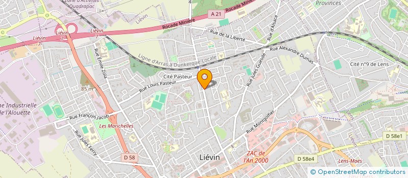 localisation de l'entreprise LES MORDUS DE LA PLUME à LIEVIN
