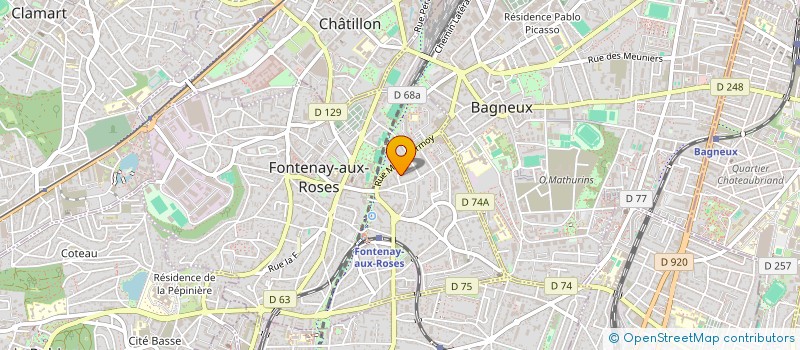 localisation de l'entreprise LES MOSAIQUES à FONTENAY-AUX-ROSES