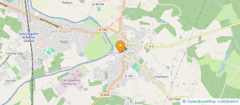 localisation de l'entreprise LES MOTARDS DE LA DRONNE  LA ROCHE-CHALAIS