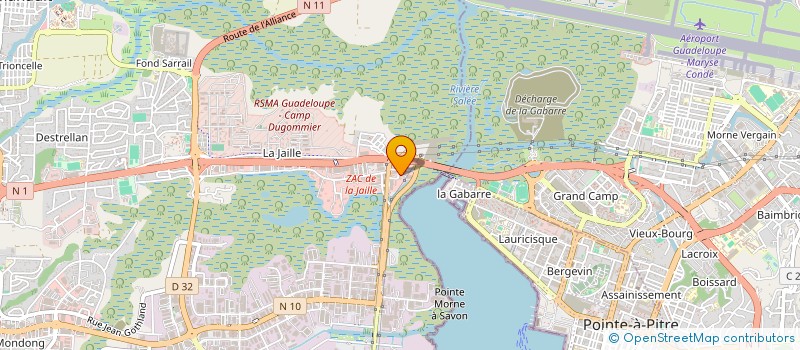 localisation de l'entreprise LES MOTS DU CORPS  BAIE-MAHAULT