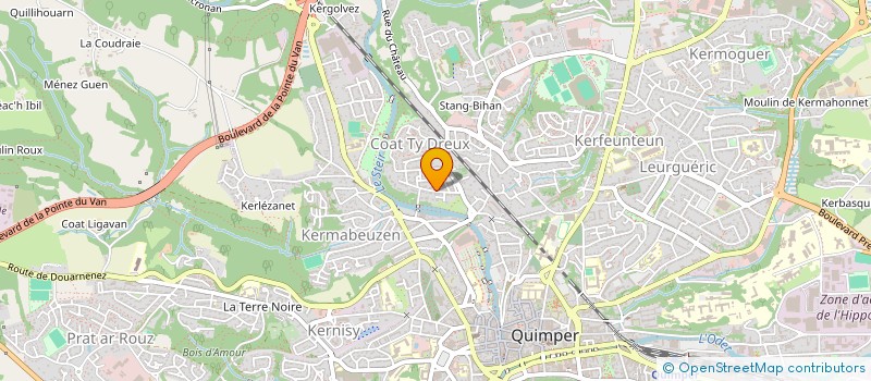 localisation de l'entreprise LES MOTS-SONS  QUIMPER