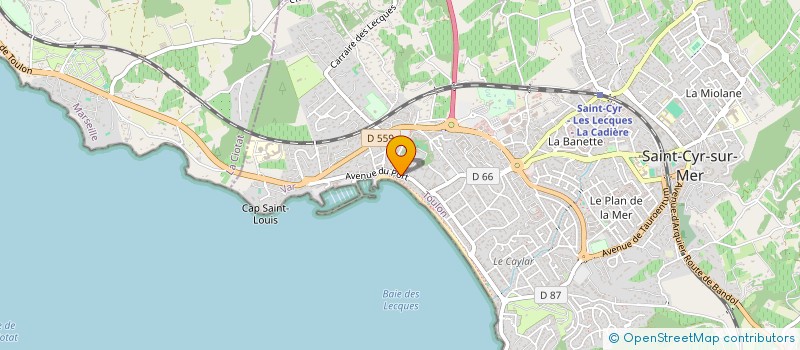 localisation de l'entreprise LES MOUETTES à SAINT-CYR-SUR-MER