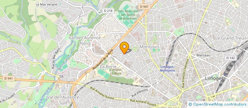 localisation de l'entreprise LES MOUETTES  LIMOGES