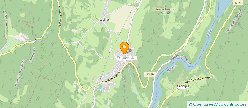 localisation de l'entreprise LES MOUFLETS à CORVEISSIAT