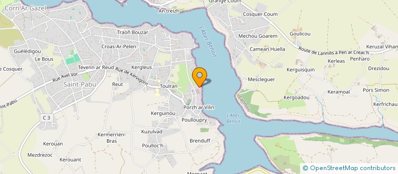localisation de l'entreprise LES MOULES DE L'ABER BENOIT  SAINT-PABU