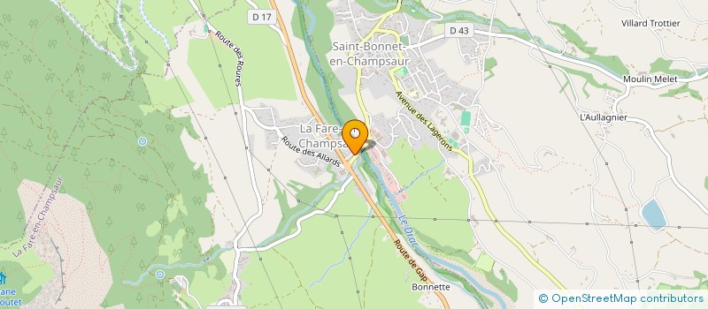 localisation de l'entreprise LES MOULINAS  LA FARE-EN-CHAMPSAUR